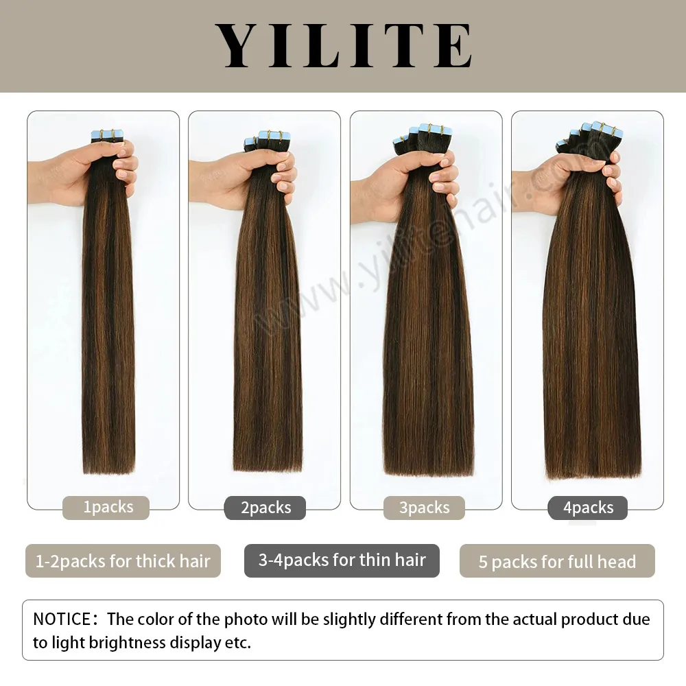 How Many Tape In Extensions Do I Need? – yilitehair display picture 2