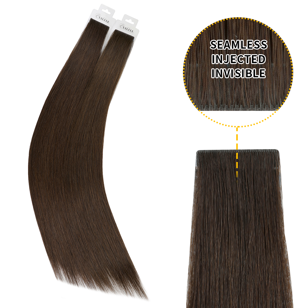 (#2) Darkest Brown Invisible Tape In Extensions 20Pcs