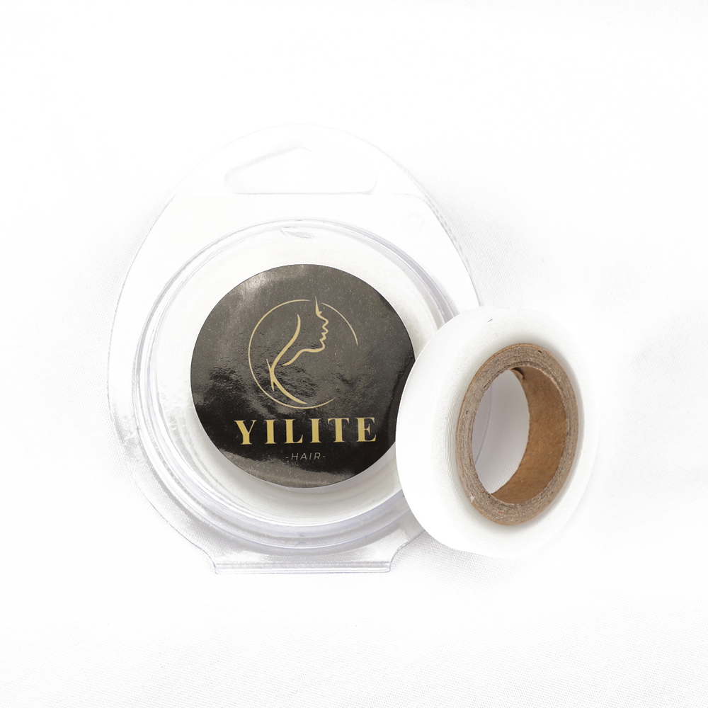 YILITE single-sided invisible tape for hair extension, packed and unpacked view (1PC)