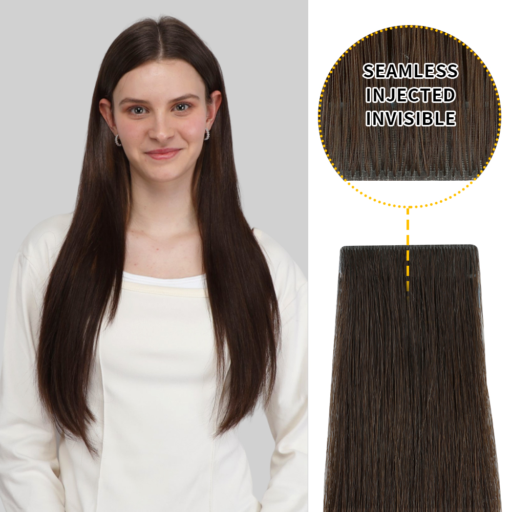 (#2) Darkest Brown Invisible Tape In Extensions 20Pcs