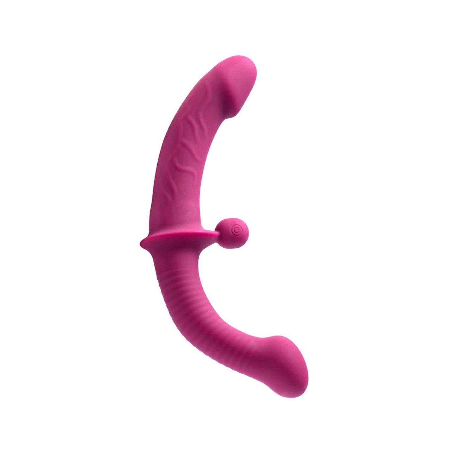 Double Dildo with Clit Stimulator Ball