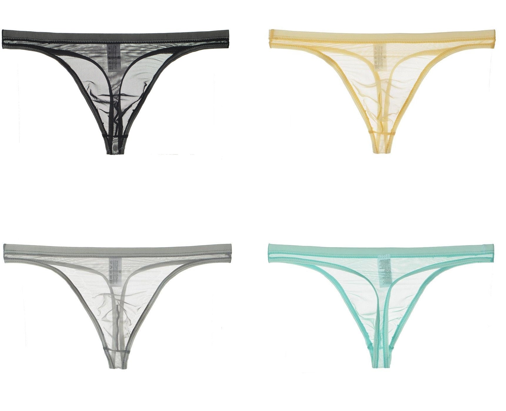 Men's Sexy Silk Mesh Bikini Thin Thong