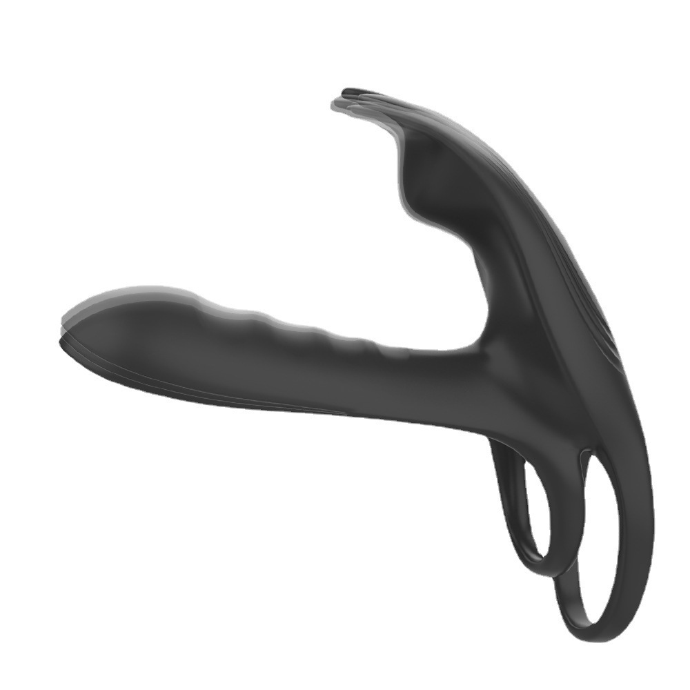BLACK FOX Remote Control Vibrating Girth Enhancer Penis Sleeve & Clit Stimulator