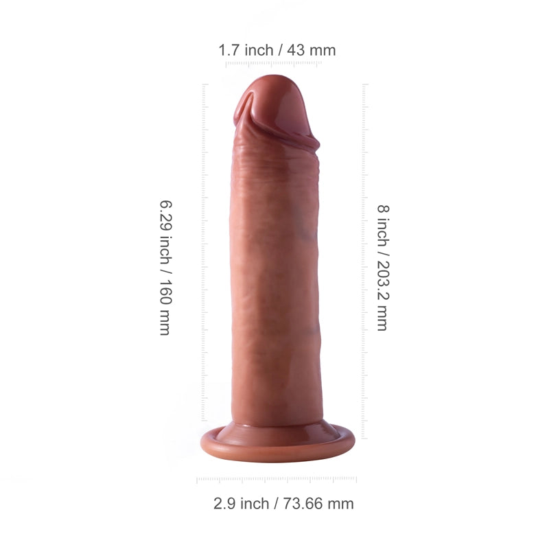 8-Inch Realistic Suction Cup Dildo