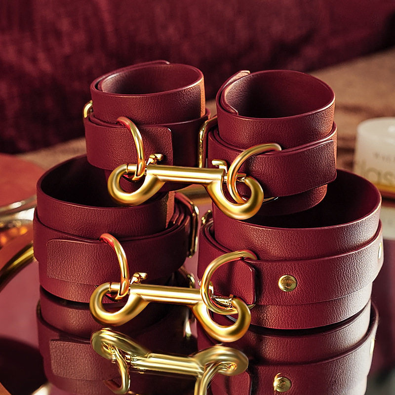 RED PASSION 8 Piece Vegan Leather Bondage Kit