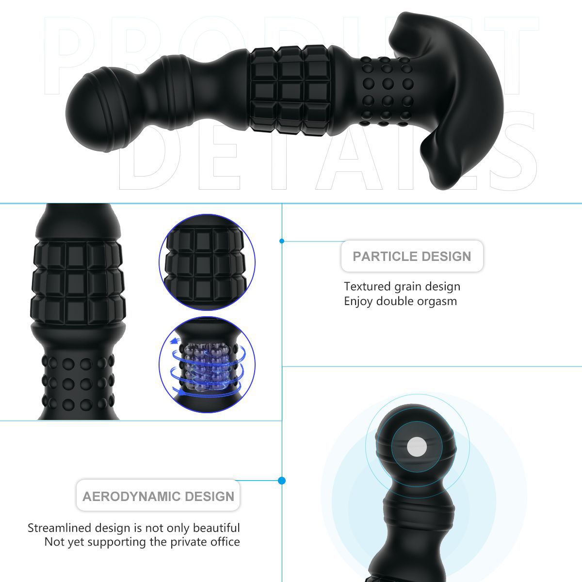 PINEAPPLE MAN Rolling Bead Vibrating Prostate Massager