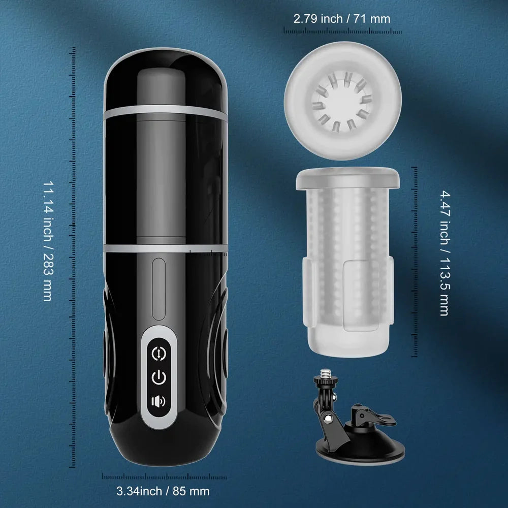 Hands-Free Automatic Male Masturbator with Vibrating Penis Sleeve