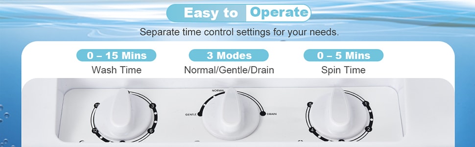 26lbs Portable Semi-automatic Twin Tub Washing Machine with Built-in Drain Pump