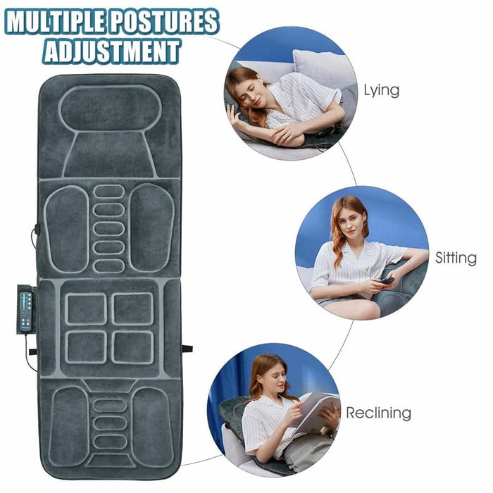 Eletriclife Foldable Massage Mat with Heat and 10 Vibration Motors