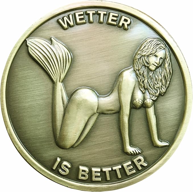 Wetter is Better Good Luck Head Tails Challenge Badge