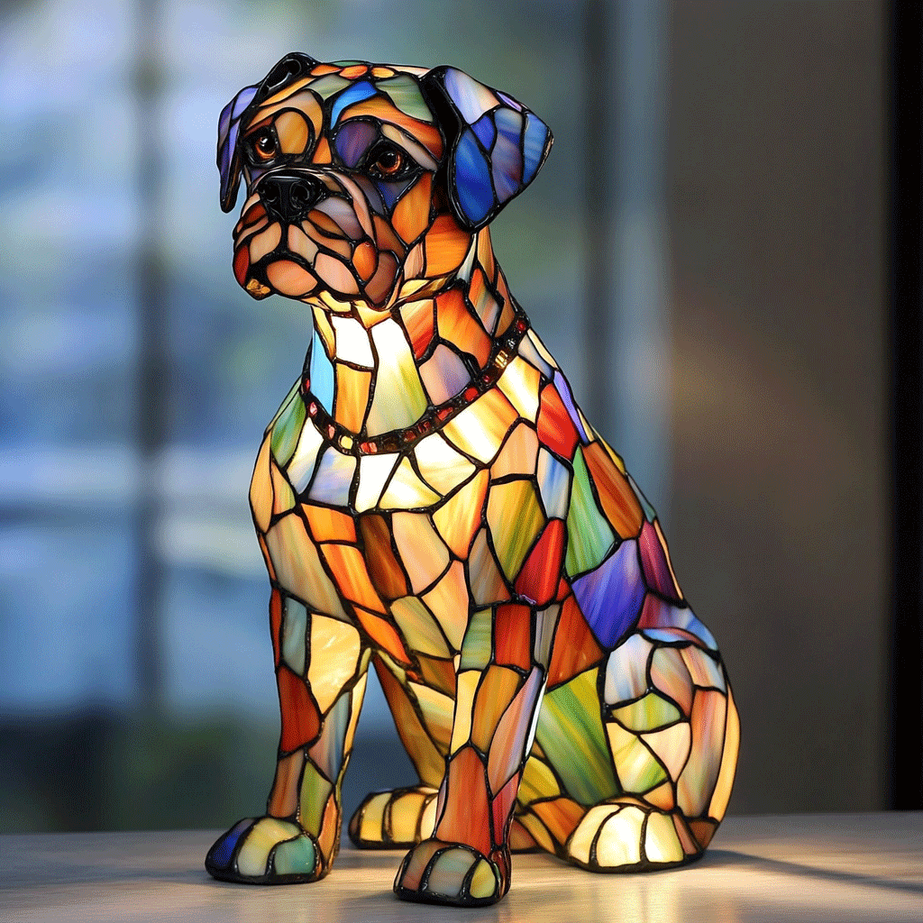 Boxer Dog Lamp