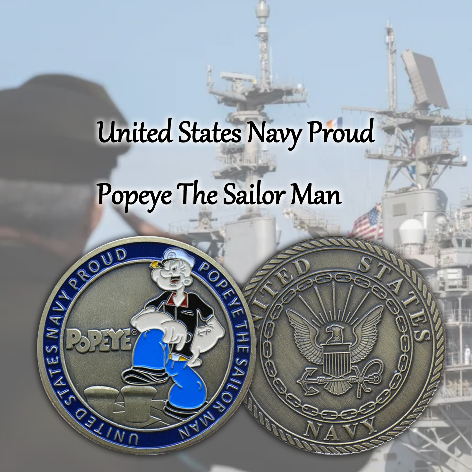 Antique American Commemorative Medal Popeye Commemorative Coin