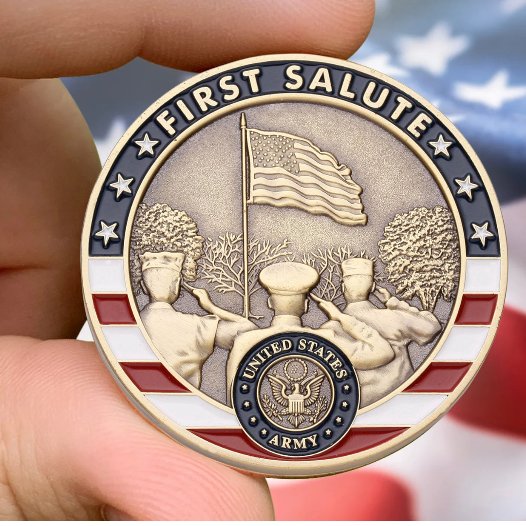 Army First Salute Challenge Coin