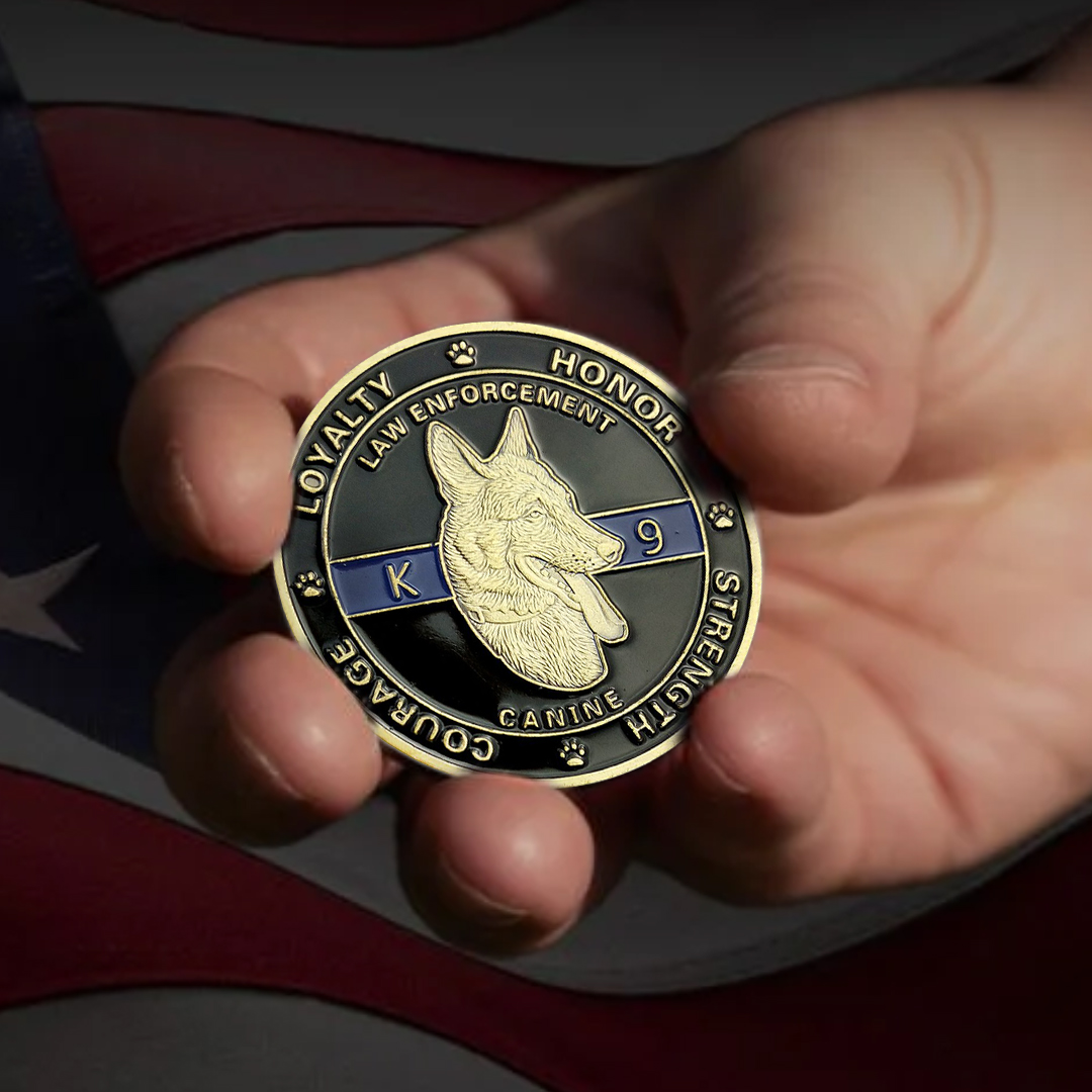K9 Dog Law Enforcement Challenge Coin
