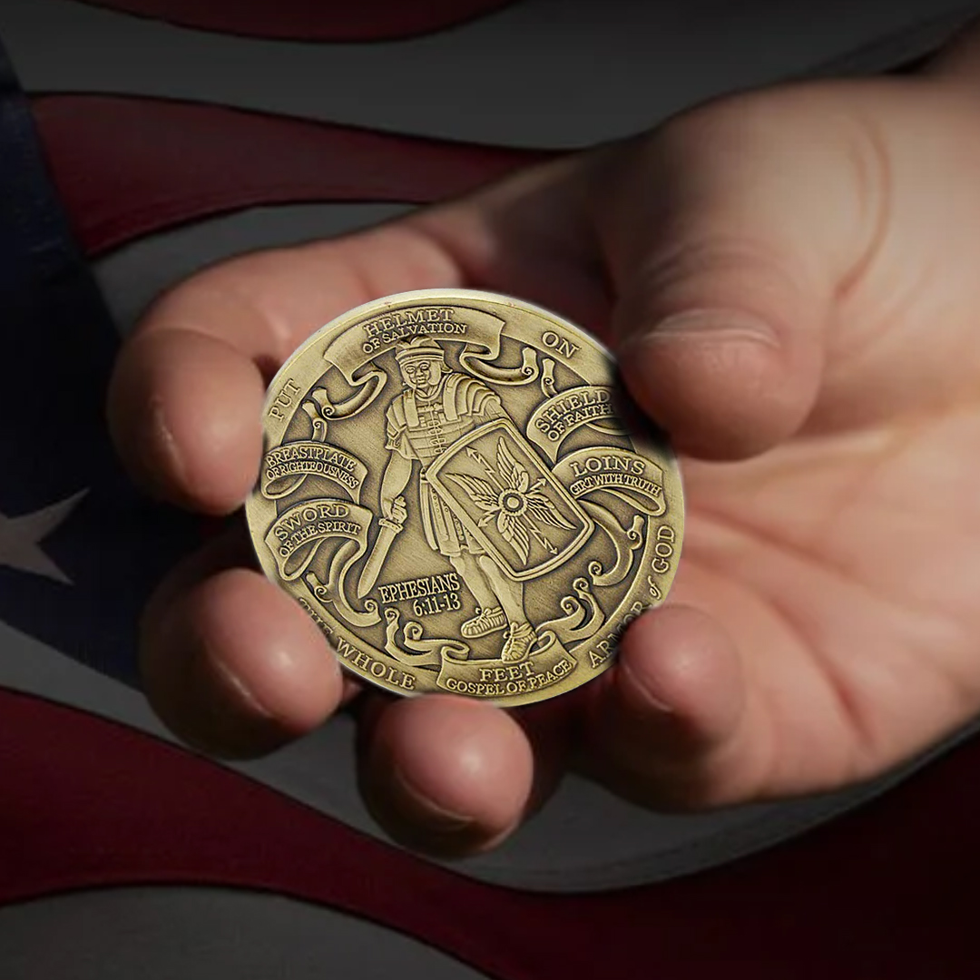 Armor of God High Relief Challenge Coin