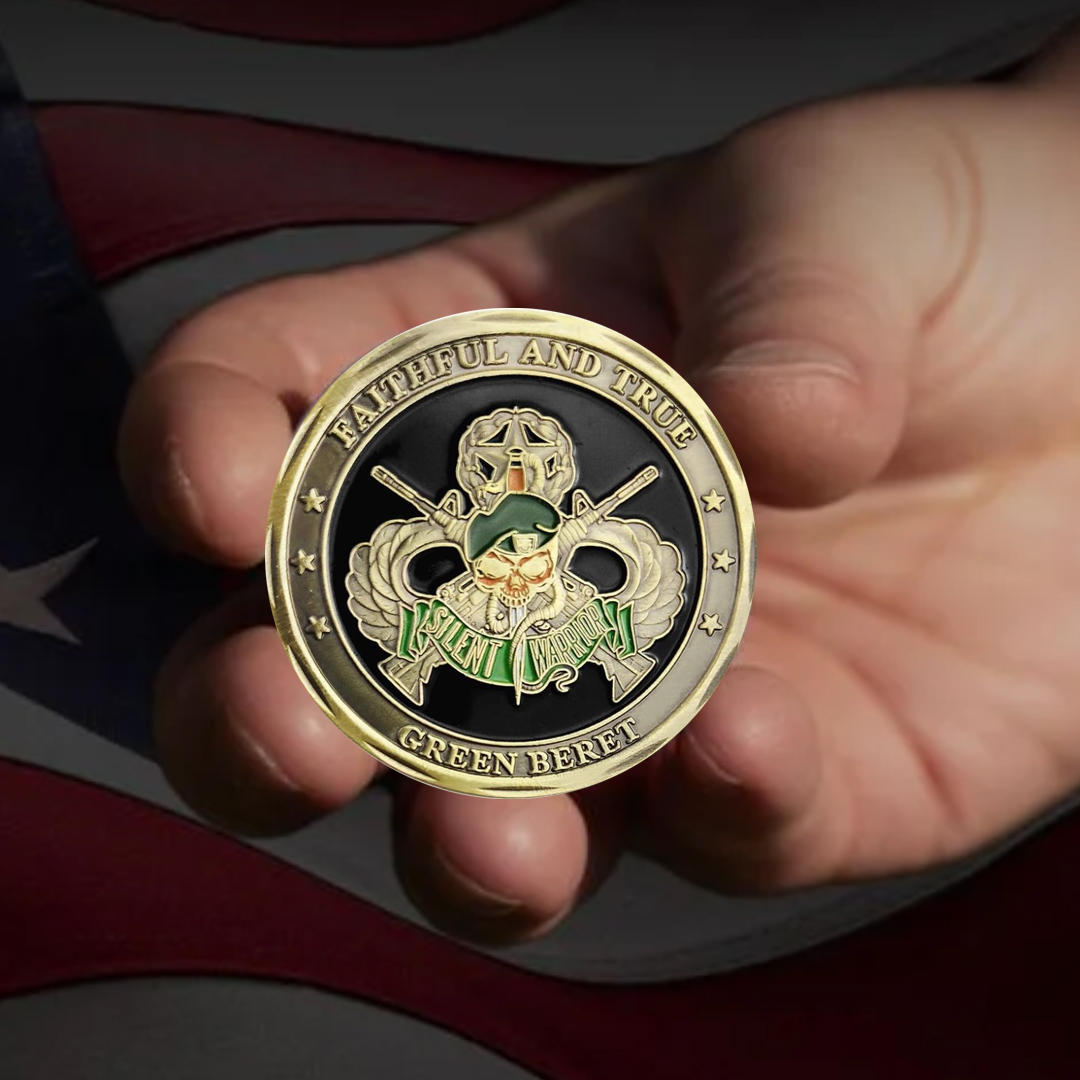  US Army Liberate From Oppression Special Forces Green Beret Challenge Coin