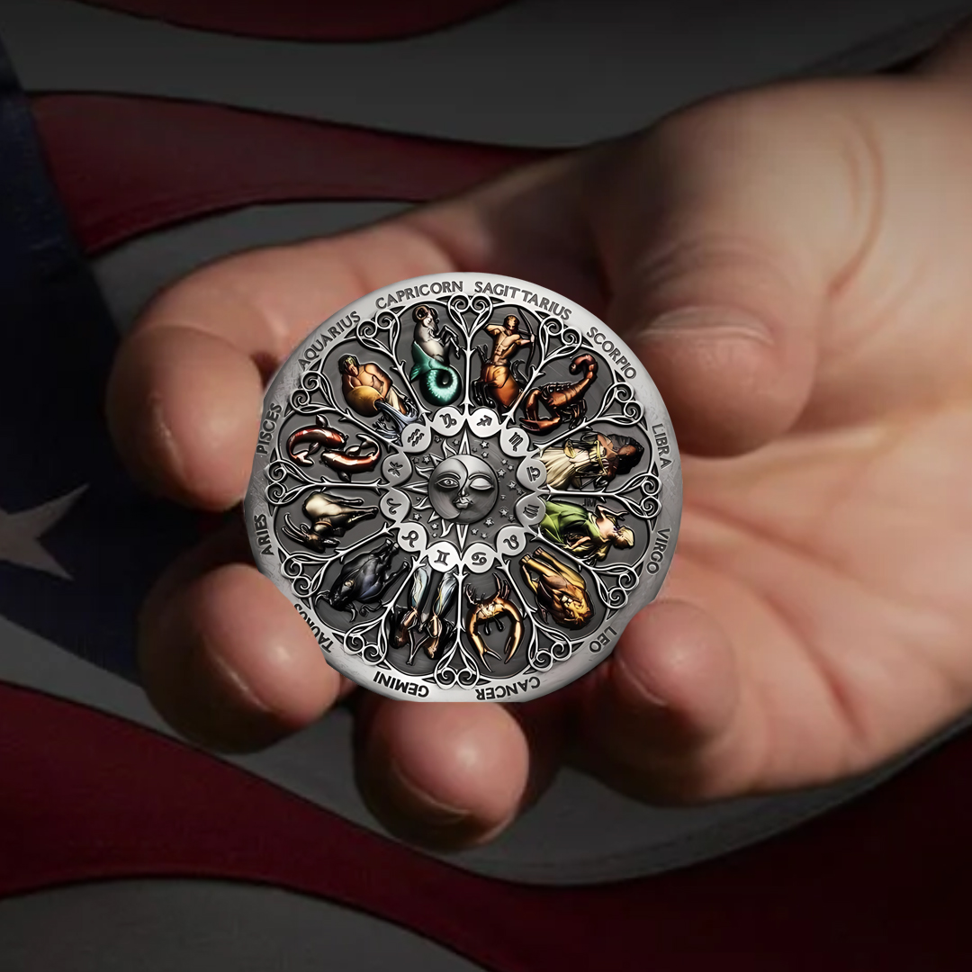 Beautiful Twelve Constellation Zodiac, Silver Commemorative Coin