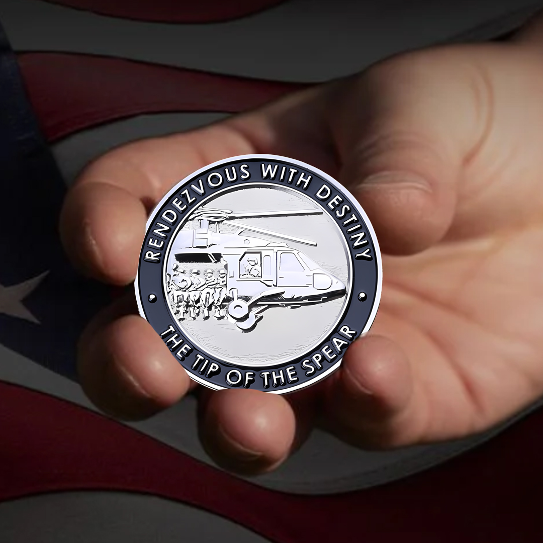 Antique Silver 101st Airborne Challenge Coin