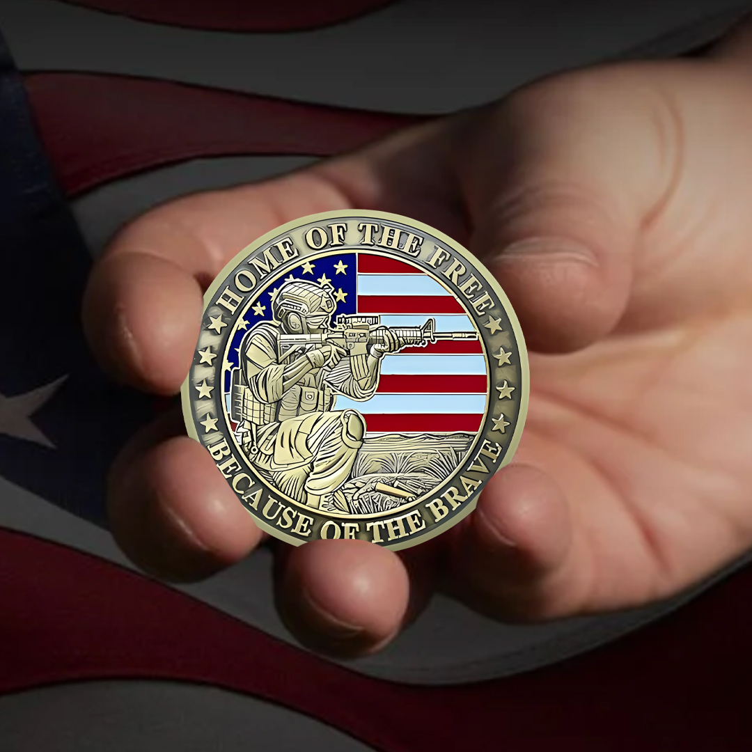 Patriotic Military Challenge Coin