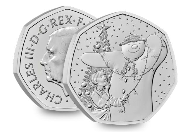2025 UK The Snowman CERTIFIED BU 50p Coin
