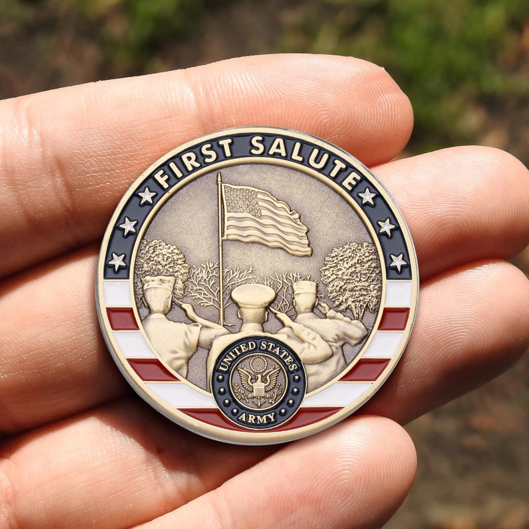 Army First Salute Challenge Coin