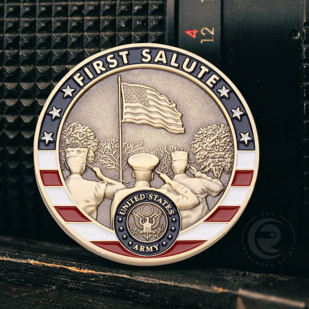 Army First Salute Challenge Coin