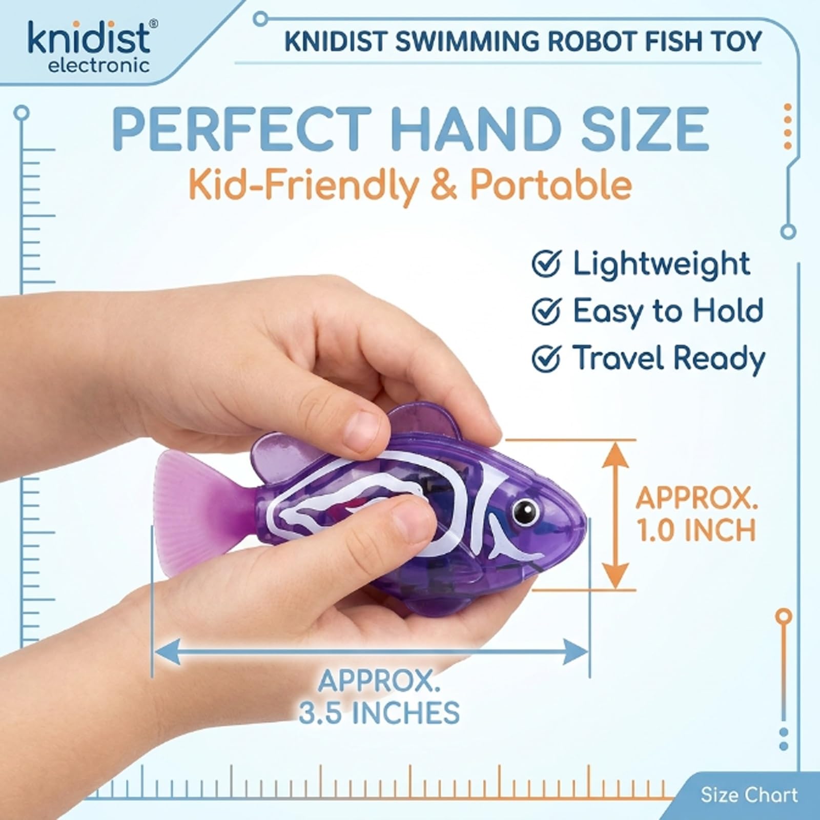 Swimming Robot Fish – LED Light Up Interactive Toy for Water