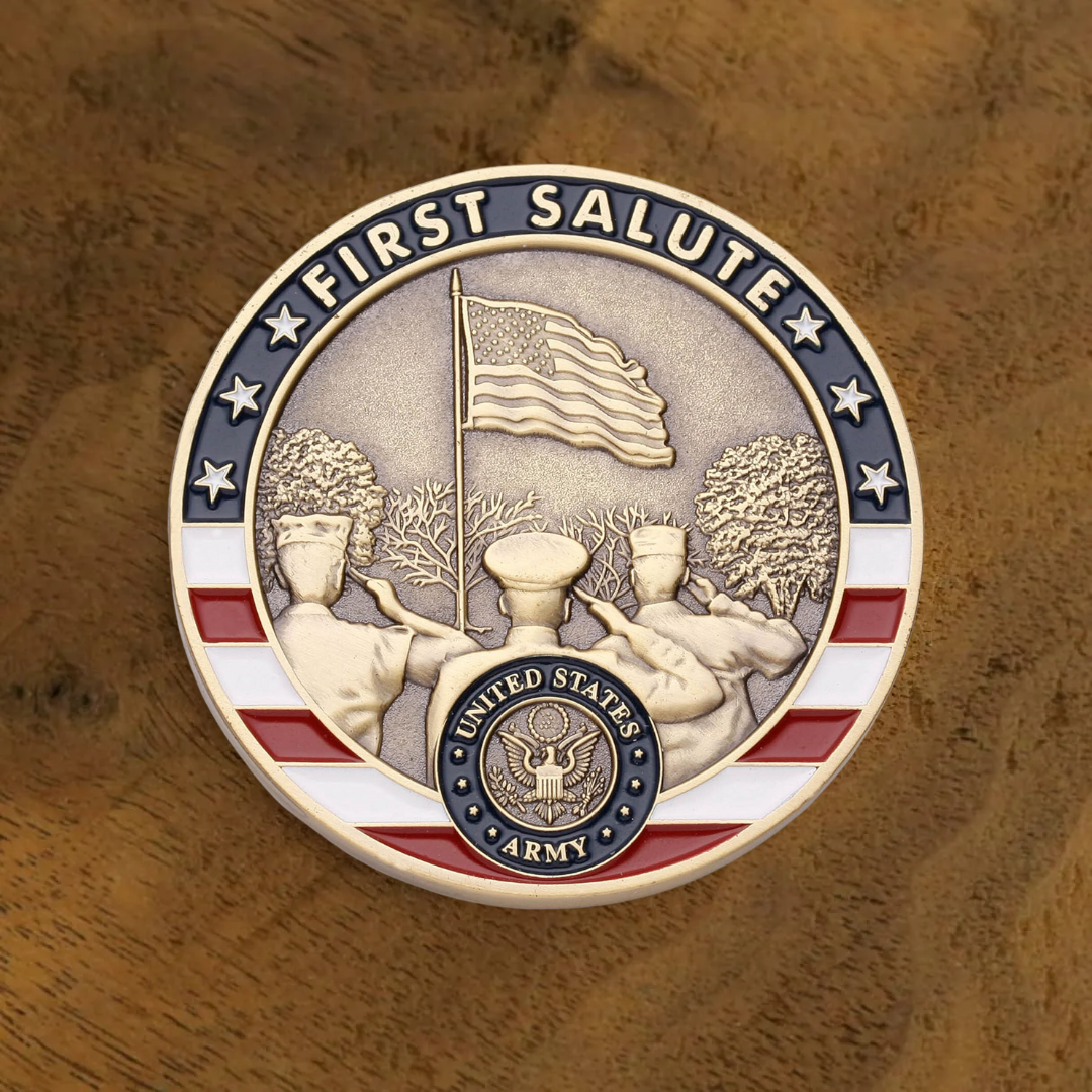 Army First Salute Challenge Coin