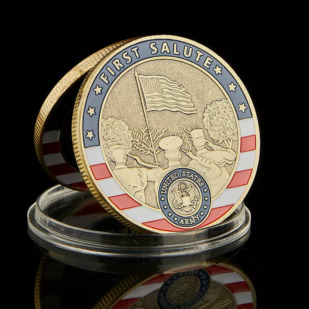 Army First Salute Challenge Coin