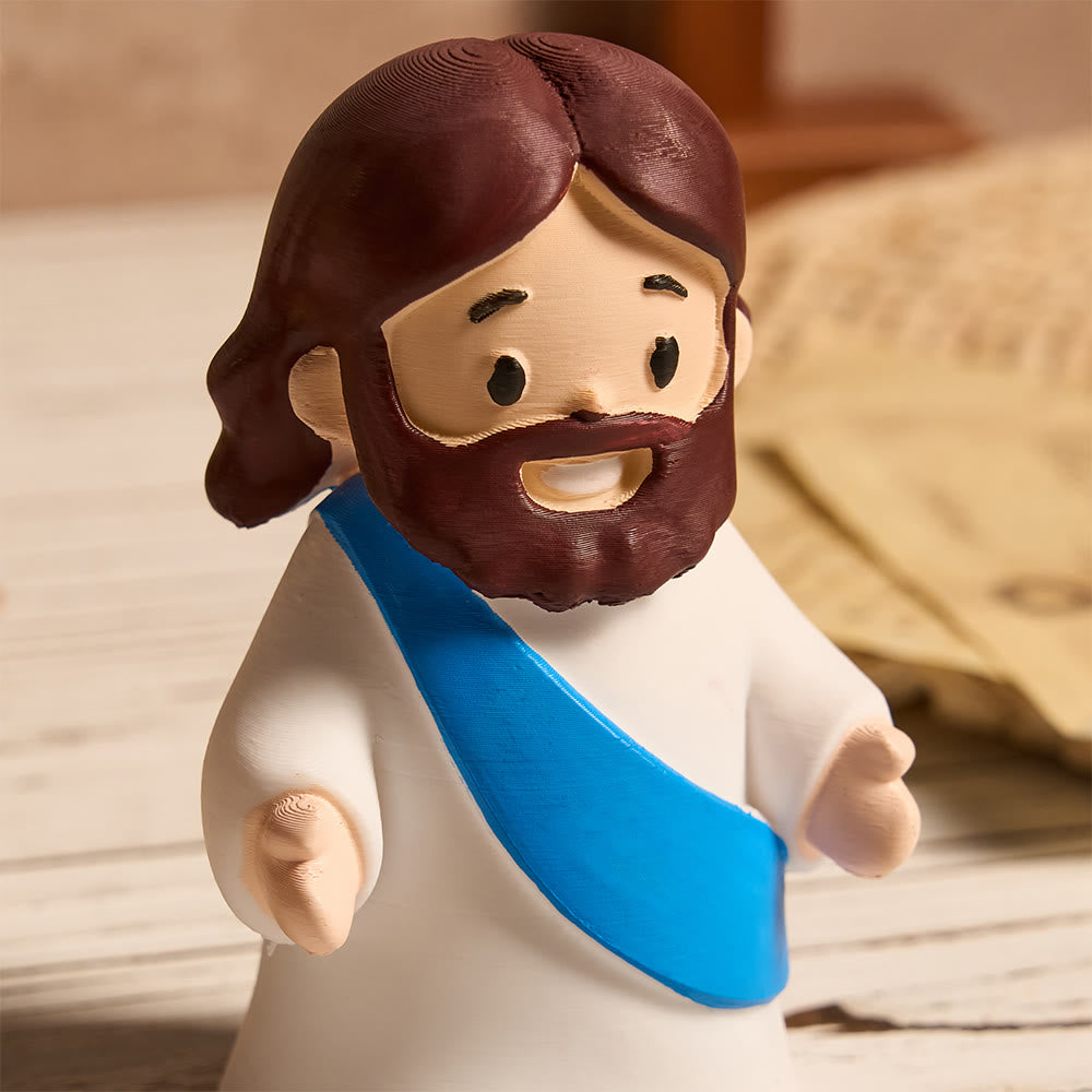 Christianartworkshop Glowing Jesus Tap Light Easter Ornament: Merge Playful Charm with His Care