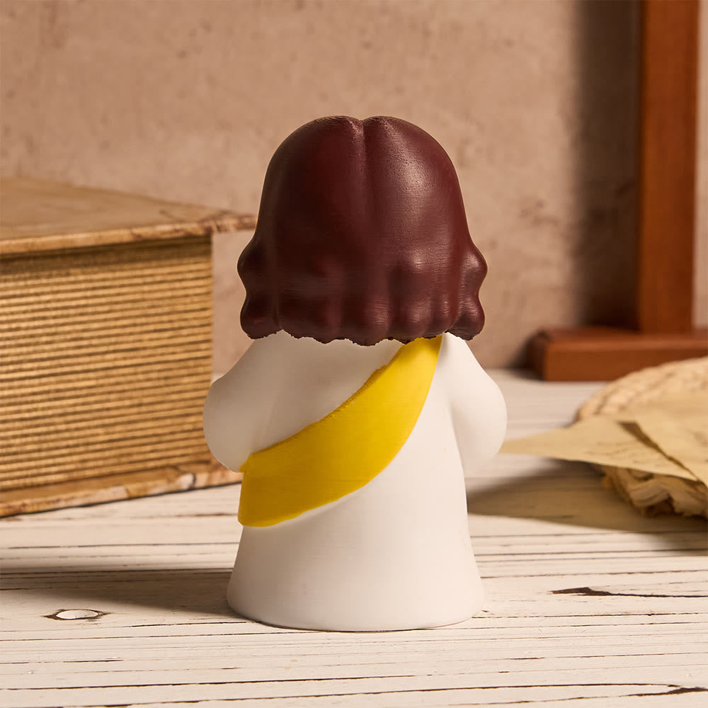 Christianartworkshop Glowing Jesus Tap Light Easter Ornament: Merge Playful Charm with His Care