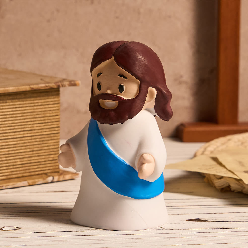 Christianartworkshop Glowing Jesus Tap Light Easter Ornament: Merge Playful Charm with His Care