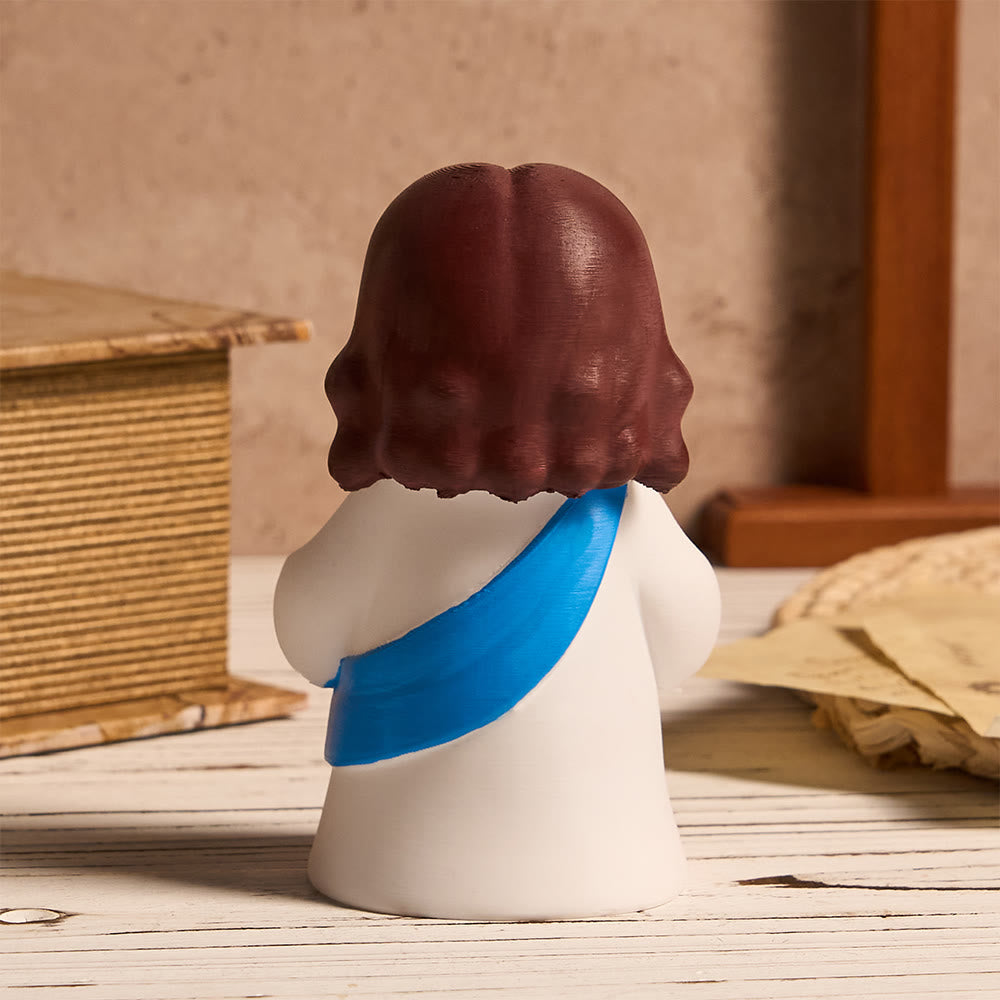 Christianartworkshop Glowing Jesus Tap Light Easter Ornament: Merge Playful Charm with His Care