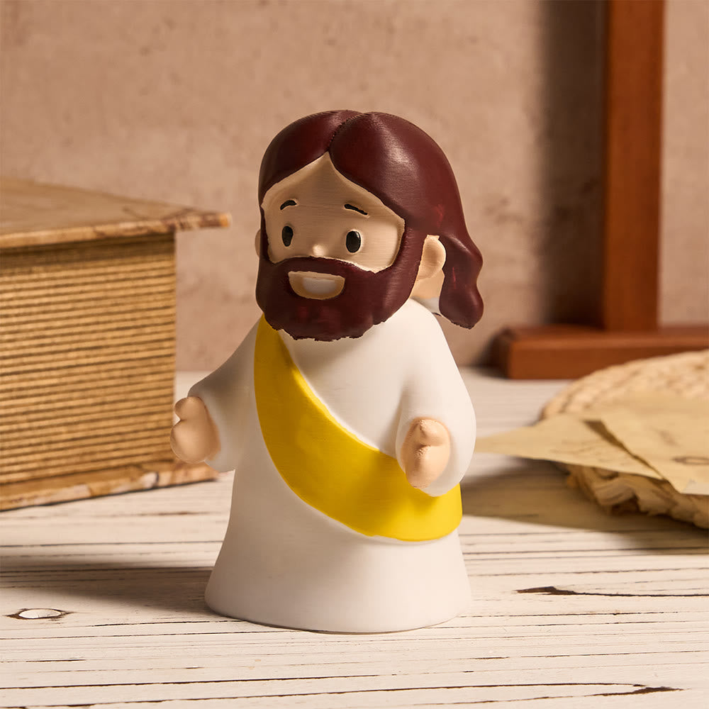 Christianartworkshop Glowing Jesus Tap Light Easter Ornament: Merge Playful Charm with His Care