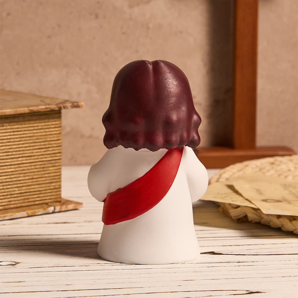 Christianartworkshop Glowing Jesus Tap Light Easter Ornament: Merge Playful Charm with His Care