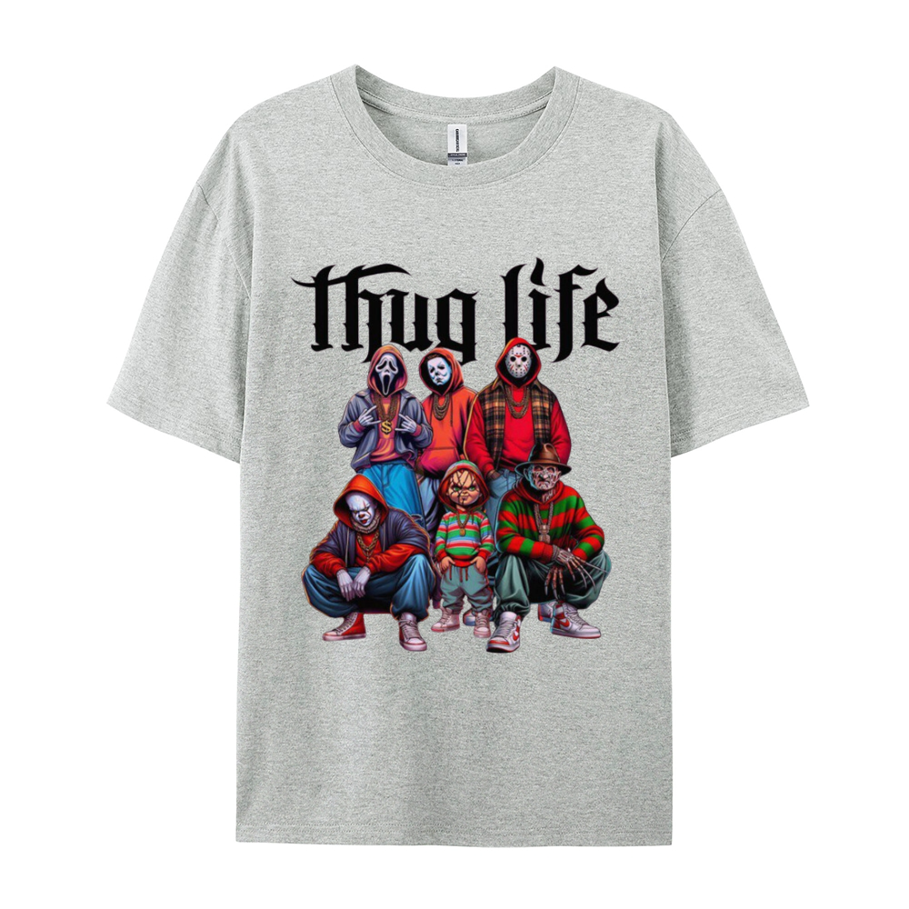 Thug Life Horror Movies Characters T-shirt