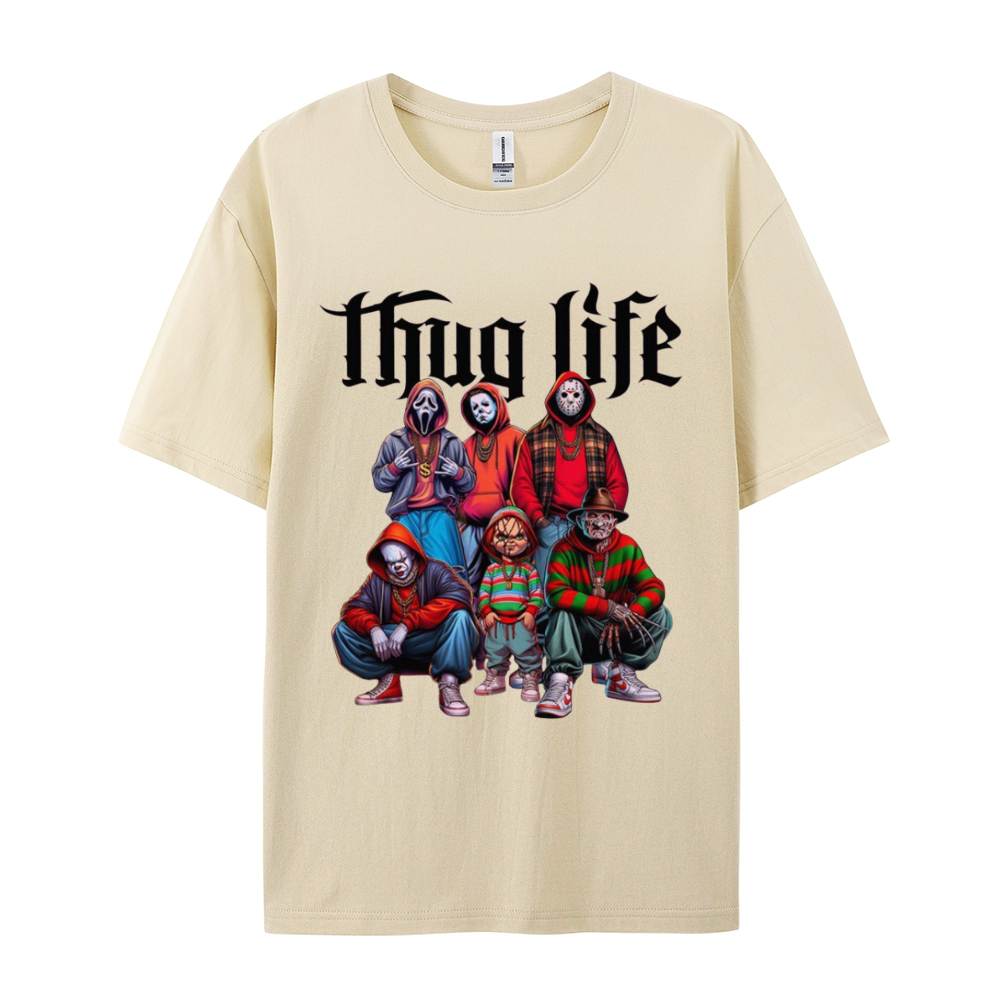 Thug Life Horror Movies Characters T-shirt