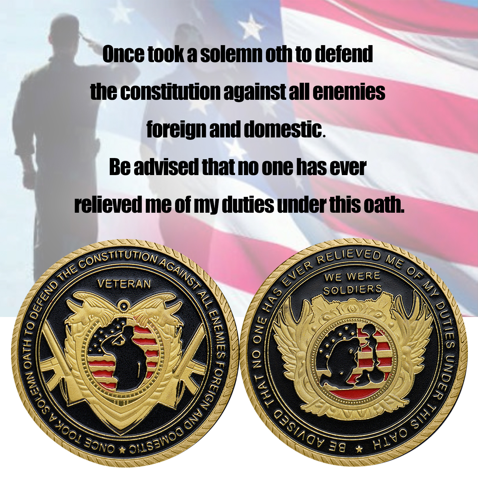 I Am a Soldier Veteran Commemorative Coins