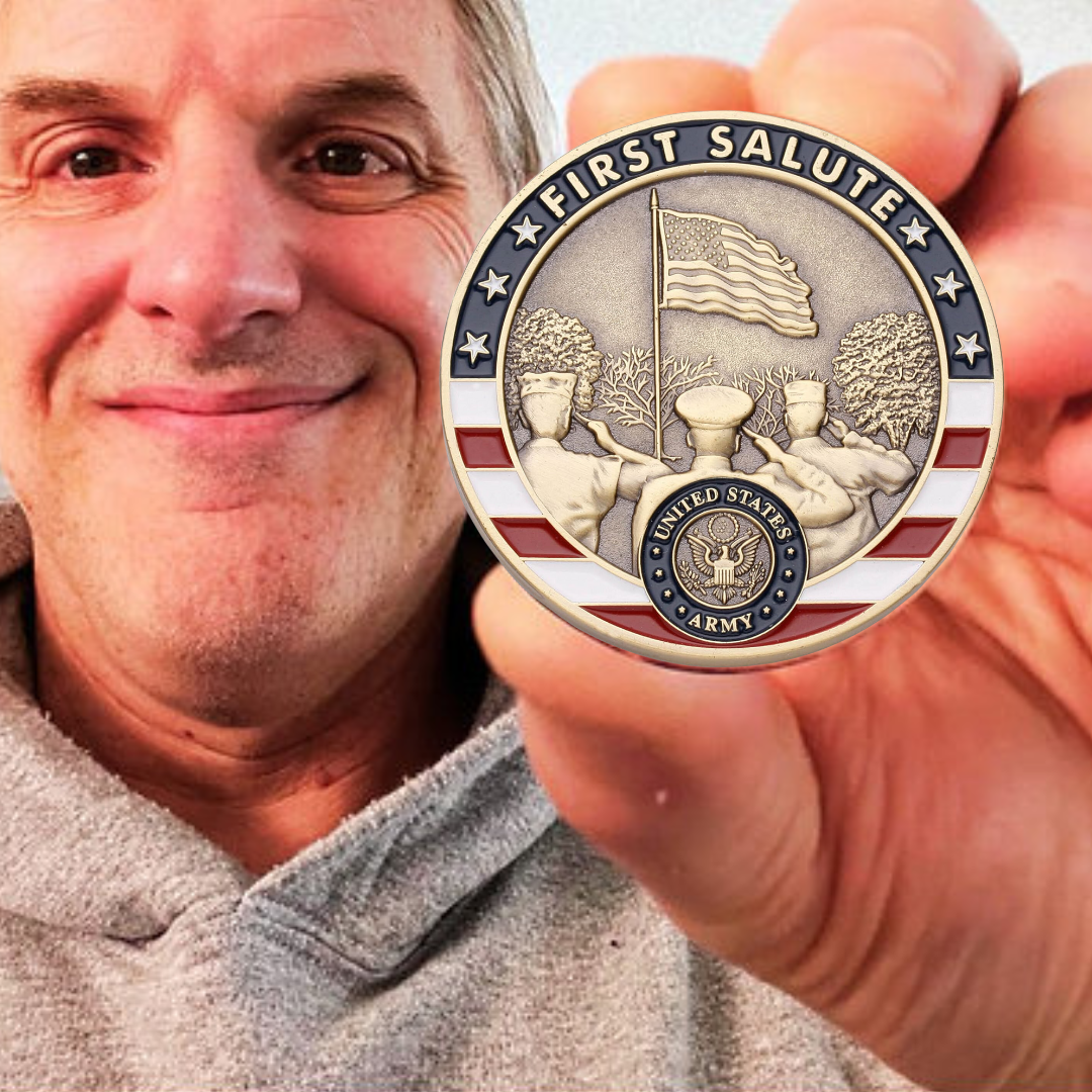 Army First Salute Challenge Coin
