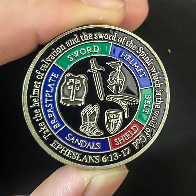 Inspirational Scripture Defend The Faith Armor of God Coin