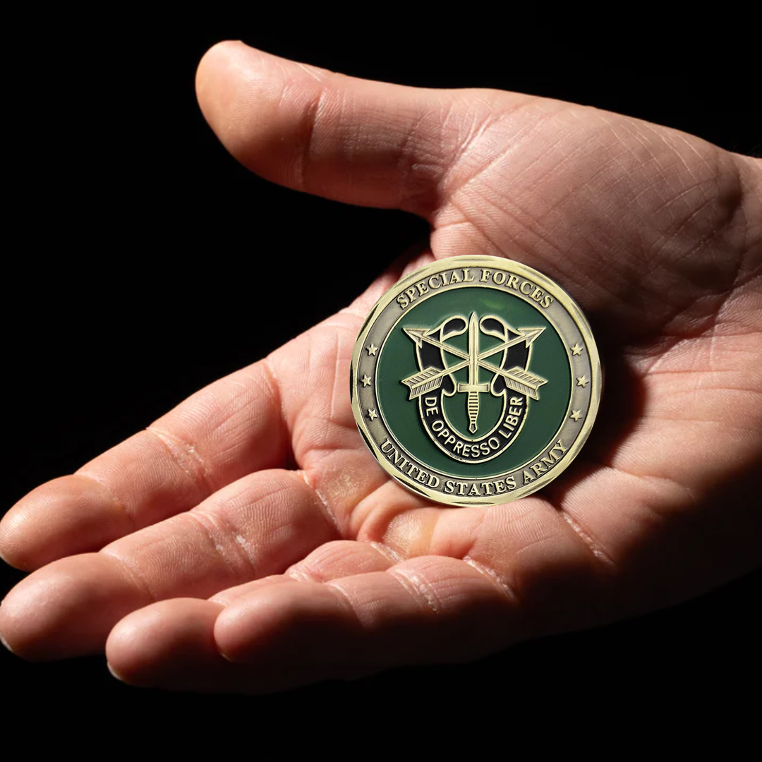  US Army Liberate From Oppression Special Forces Green Beret Challenge Coin