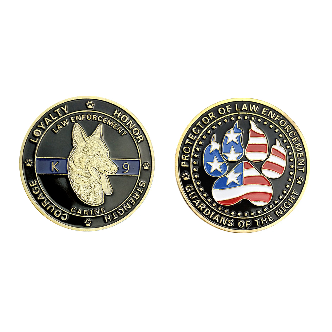 K9 Dog Law Enforcement Challenge Coin