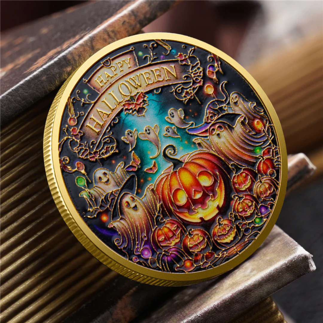 Limited Edition Happy Halloween Witch Pumpkin Challenge Coin Collectible Souvenir