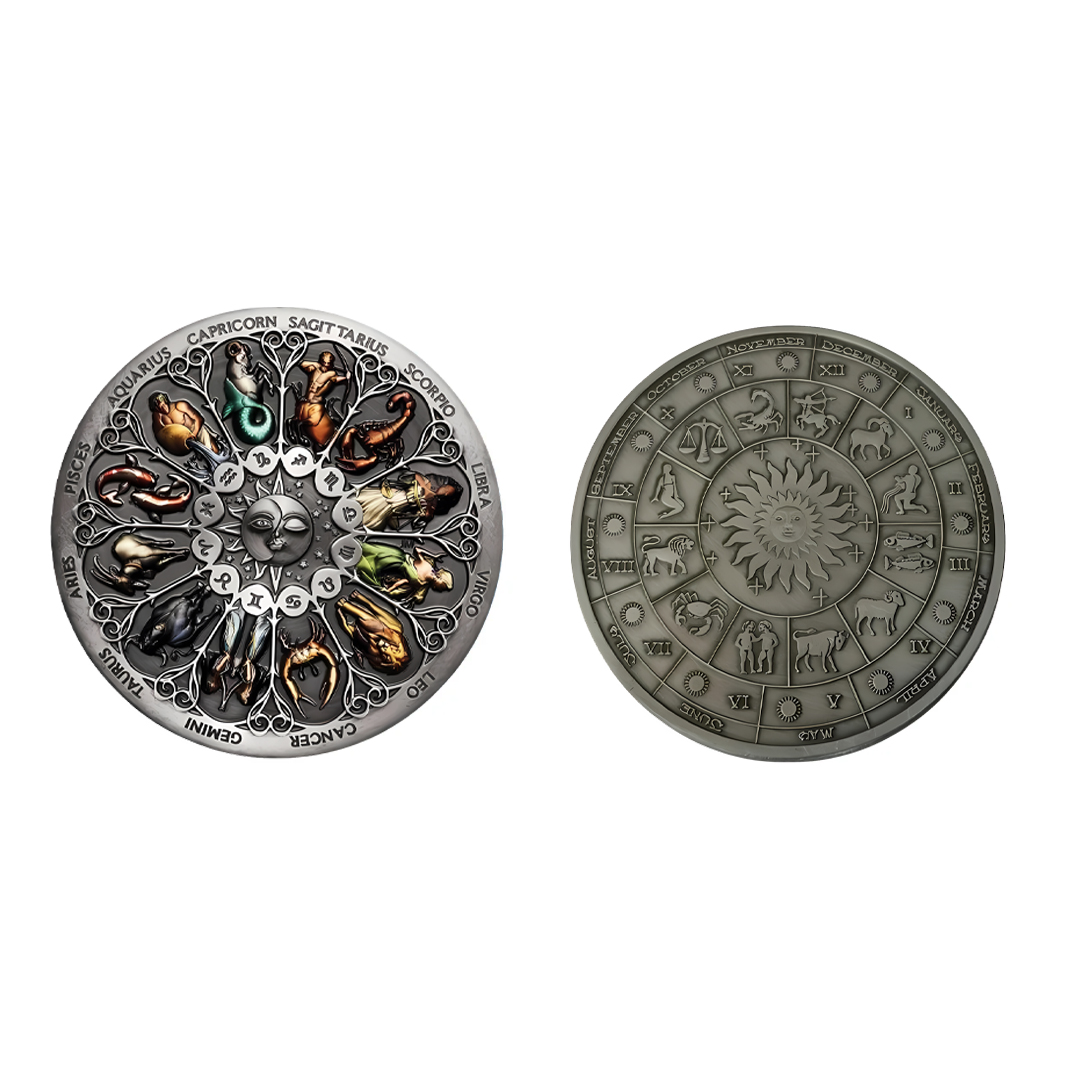 Beautiful Twelve Constellation Zodiac, Silver Commemorative Coin