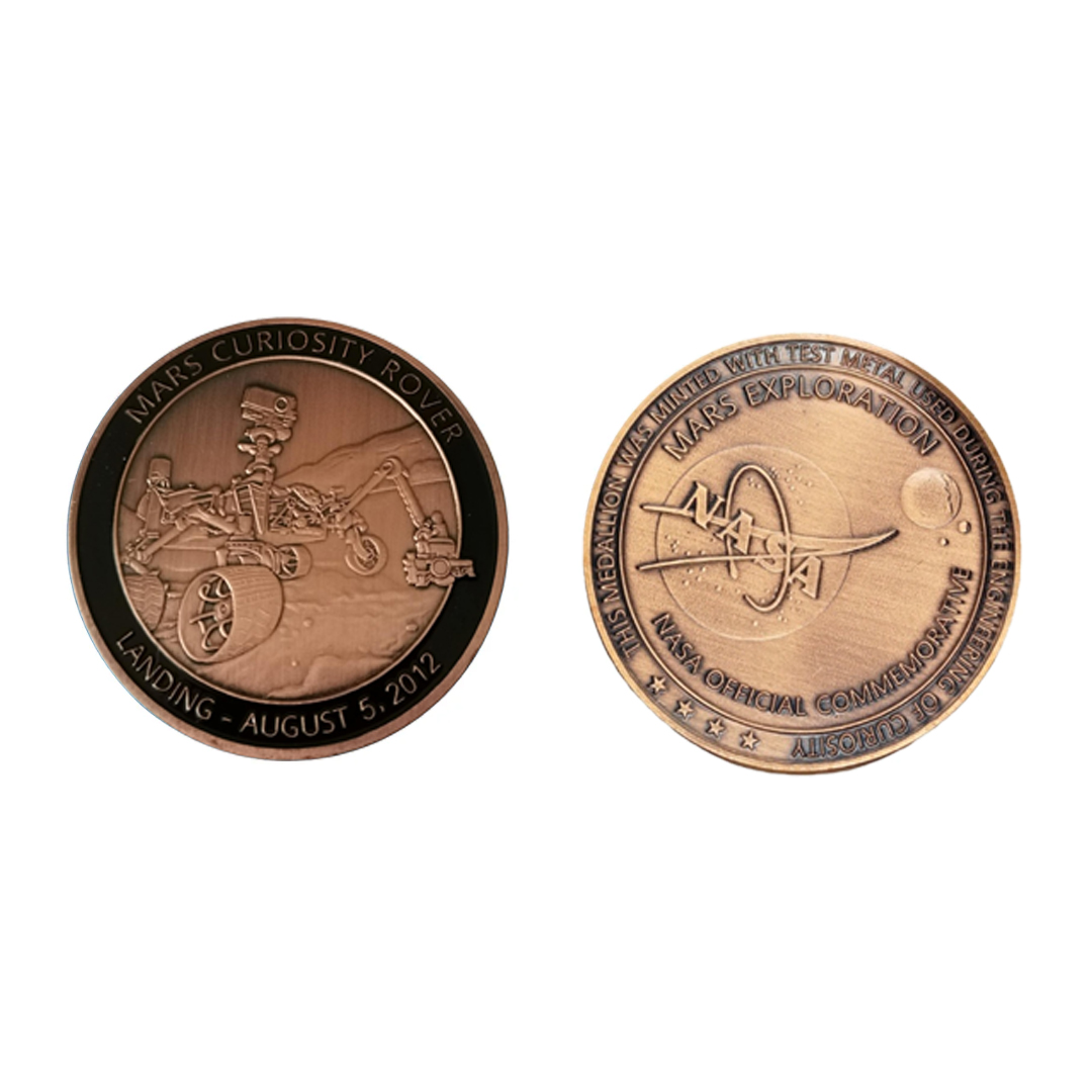 Mars Exploration Discovery Curiosity Rover Challenge Coin