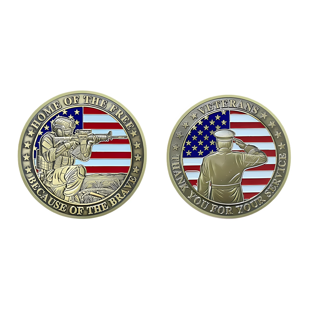 Patriotic Military Challenge Coin