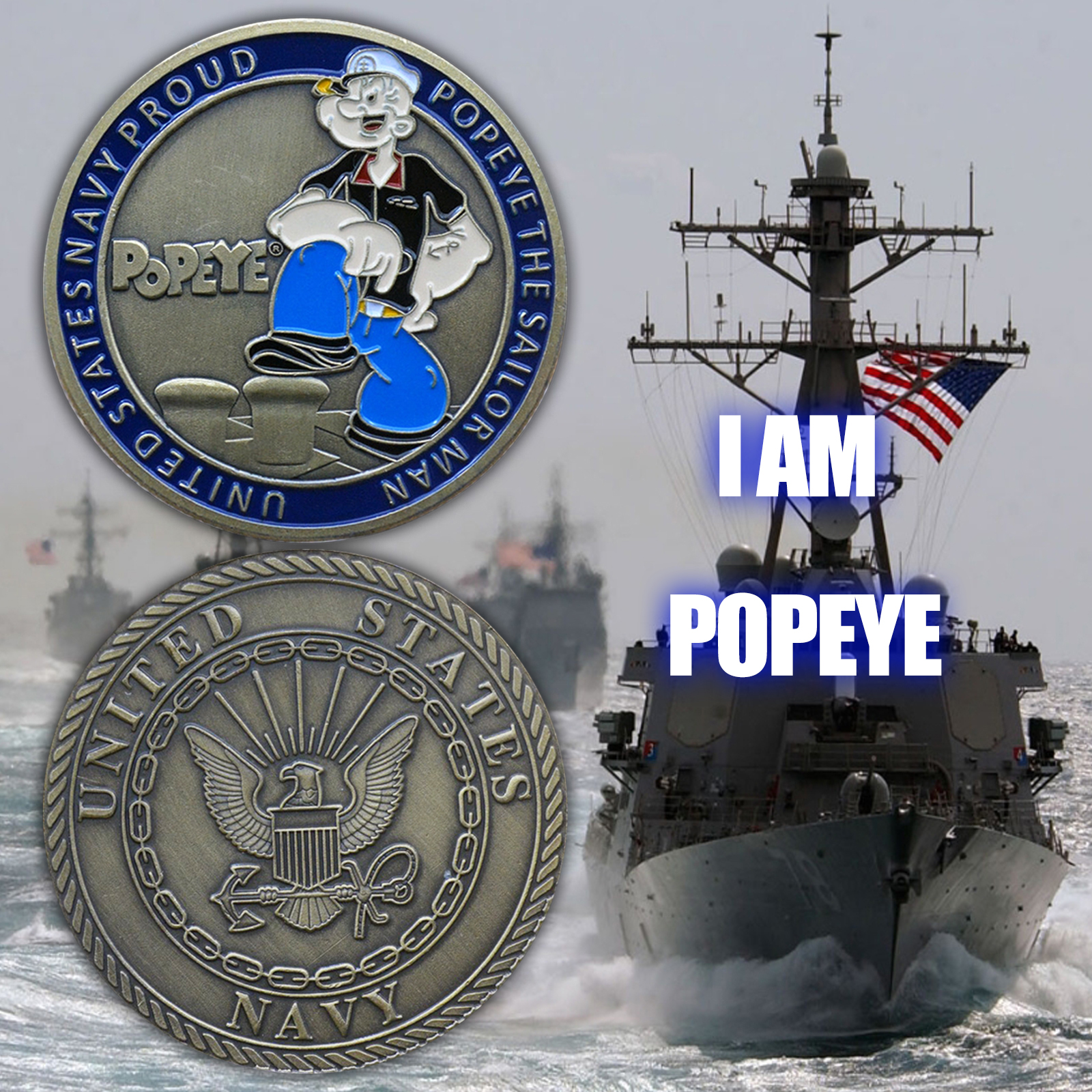 Antique American Commemorative Medal Popeye Commemorative Coin
