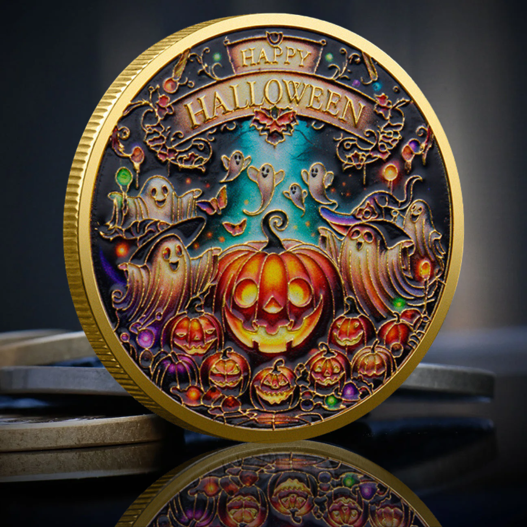 Limited Edition Happy Halloween Witch Pumpkin Challenge Coin Collectible Souvenir