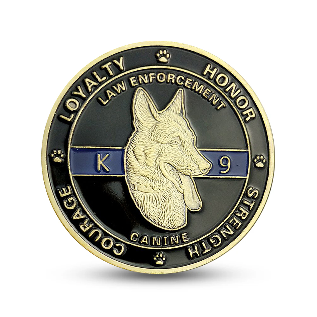 K9 Dog Law Enforcement Challenge Coin