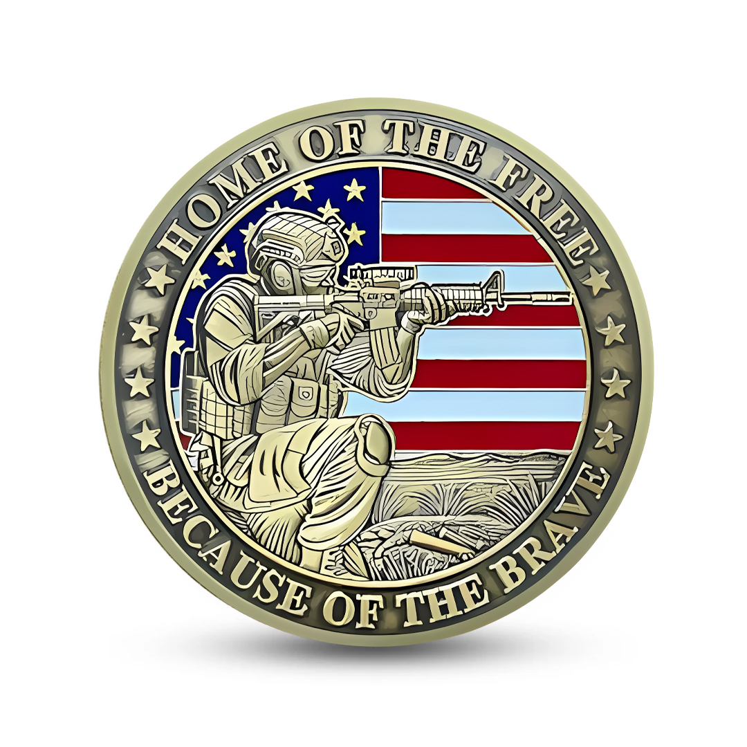 Patriotic Military Challenge Coin